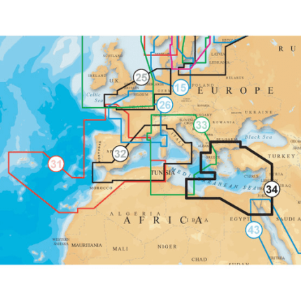 Χάρτης Ελλάδος NAVIONICS EU Mediterranean East Platinum Marine Charts